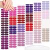 JERCLITY 336 Pieces 24 Sheets Stylish Warm Tones Solid Color Nail Strips With File Self-Adhesive Stickers Full Wraps for Women Girls Nail Art view 1