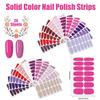 JERCLITY 336 Pieces 24 Sheets Stylish Warm Tones Solid Color Nail Strips With File Self-Adhesive Stickers Full Wraps for Women Girls Nail Art view 2