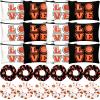 24 Basketball Stuff Set Cosmetic Bags Sport Makeup Bags Pencil Case Portable Storage Case Satin Sport Hair Scrunchies Elastic Hair Bands Basketball Gifts Basketball Accessories for Girl (Black, White) view 1