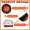 24 Basketball Stuff Set Cosmetic Bags Sport Makeup Bags Pencil Case Portable Storage Case Satin Sport Hair Scrunchies Elastic Hair Bands Basketball Gifts Basketball Accessories for Girl (Black, White) view 3