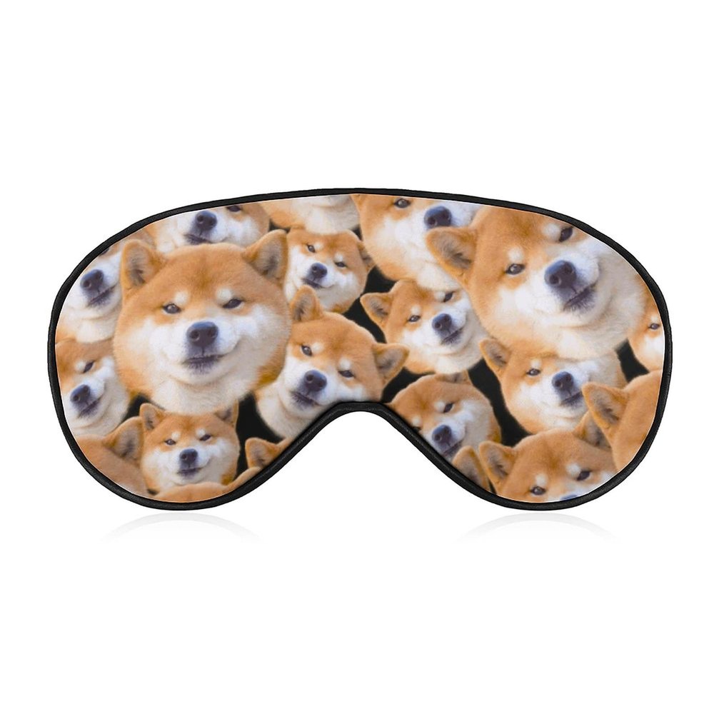 Custom Face Print Personlized Eye Mask Adjustable Soft Eye Masks Eyeshade Blindfold for Women Men Airplane Travel Sleeping (Style4)