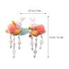 2Pcs Bunny Hair Clips Plush Ball Hair Barrettes Tassel Easter Chinese Hair Accessories for Women Girls view 2