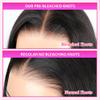 28 Inch Glueless Wigs Human Hair Pre bleached Knots Wear and Go Deep Wave 7X5 No Glue HD Lace Wig, Glueless Wig Pre Plucked, 15 Seconds Wear Complete Lace Pre Cut Wig Natural black 200% Density view 4