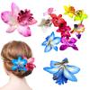 12PCS Bohemian Flower Hairpin Colourful Hawaiian Flowers Orchid Flower Crocodile Hair Clips for Lady Women Girls Bridal Wedding Party Beach Hair Style Accessories view 2