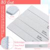 150 Pcs Rectangle Nail File 80/80 Grit Professional Emery Board Bulk Washable Double Sided Nail Buffer Reusable Buffering Manicure Tools for Nail Tech Acrylic Nails Fake Nails view 2