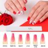 150 Pcs Rectangle Nail File 80/80 Grit Professional Emery Board Bulk Washable Double Sided Nail Buffer Reusable Buffering Manicure Tools for Nail Tech Acrylic Nails Fake Nails view 3