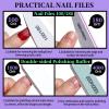 FANDAMEI Manicure and Pedicure Tools Kit, Manicure Kit, Nail Files 100/180, Nail Buffer Block, Nail Cuticle Nippers, Cuticle Pusher, Cuticle Peeler, Ingrown Toenail Tool, Toenail File, Purple view 2