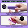 FANDAMEI Manicure and Pedicure Tools Kit, Manicure Kit, Nail Files 100/180, Nail Buffer Block, Nail Cuticle Nippers, Cuticle Pusher, Cuticle Peeler, Ingrown Toenail Tool, Toenail File, Purple view 3