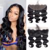 13x4 Lace Frontal Closure Body Wave 13x4 Ear to Ear Free Part Pre Plucked Body Wave Frontal Brazilian Human Hair 13x4 Lace Frontal Closure With Baby Hair 10 Inch view 1