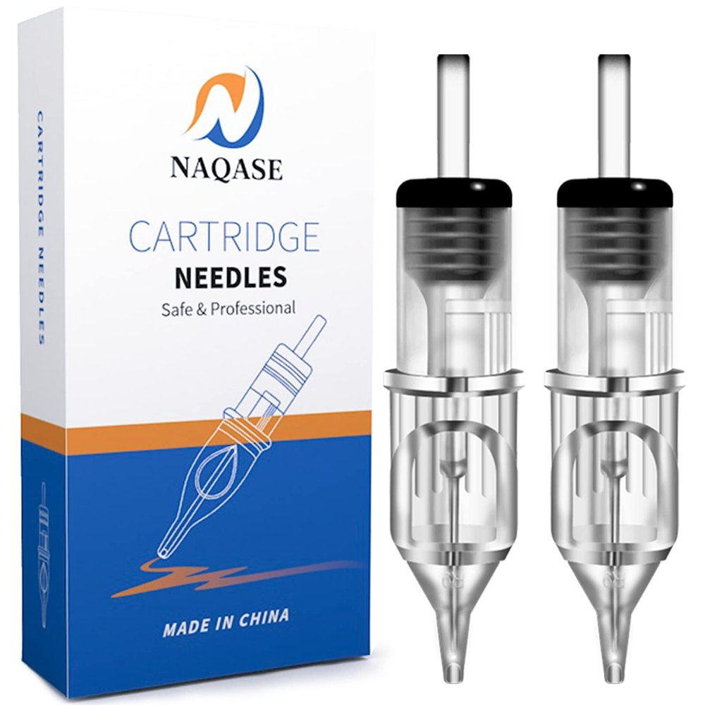 20Pcs 1207RL Tattoo Needles - NAQASE Tattoo Cartridge Needle Round Liner 12# for Tattoo Artists and Beginners