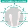 1000 Pack Cotton Swabs, Individually Wrapped Cotton Swab, Individually Wrapped Double Tipped Paper Sticks for Ear, Make-up(Double Round End) view 2