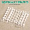 1000 Pack Cotton Swabs, Individually Wrapped Cotton Swab, Individually Wrapped Double Tipped Paper Sticks for Ear, Make-up(Double Round End) view 4