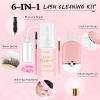 EMEDA Lash Shampoo for Lash Extensions Lash Cleaning Kit with Lash Fan Dryer, Brush, Wash Bottle, Hair Band, Oil Free Foam Soap Cleaner Lash Bath Kit, Lash Wash Eyelash Extension Cleanser view 2