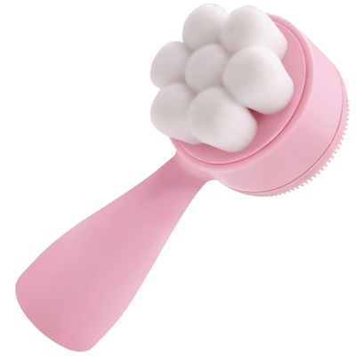 Beavorty Silicone Facial Brush for Deep Cleansing Manual Face Washing Tool Soft Bristles for Sensitive Skin and Makeup Removal Ergonomic Design for Comfortable Grip