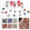 Nail Art Rhinestones Gold 3D Cherry Nail Charms, 60Pcs Cherry Crystal Diamond Fruit Charm for Nails Design Metal Alloy Rhinestone Jewelry DIY Crafts Supply(6 Colors,Cherrys) view 2
