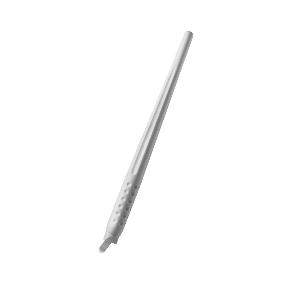 Disposable Microblading Pen with U18 Needles for Semipermanent Makeup Manual Tattoo (White)