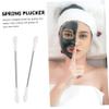 Beavorty 2pcs Spring Epilator Facial Hair Remover Tool Portable Stainless Steel Threading Device for Painless Hair Removal for Upper Lip and Chin view 3