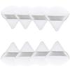 8Pcs Velour Triangle Powder Puff,Washable Reusable Soft Plush Powder Sponge Makeup Foundation Sponge (White) view 1
