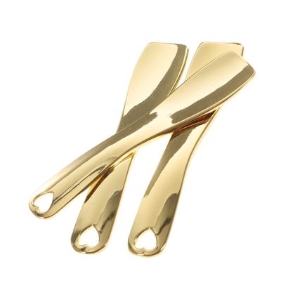 Luxshiny Golden Makeup Spoons for Eye Care Beauty Tool Zinc Alloy Eye Massage Spoon