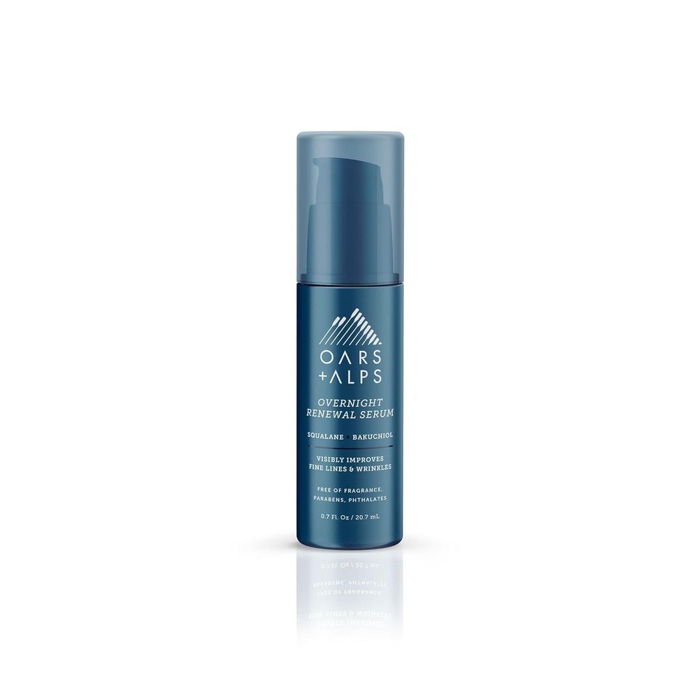 Oars + Alps Overnight Renewal Face Serum, Serum for Face, Reduce Fine Lines and Wrinkles, Hydrating Skin Care with Anti-Aging Peptides, 0.7 Fl Oz