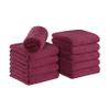 Arkwright Microfiber Coral Fleece Salon Towels - Pack of 10 - Bleach Safe Resistant, Absorbent Hair Drying Towel Set, Perfect for Resort, Hotel, and Spa, 16 x 27 in, Burgundy view 1