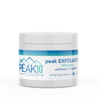 PEAK 10 SKIN - PEAK EXFOLIATION AHA PADS exfoliate + brighten 50pads