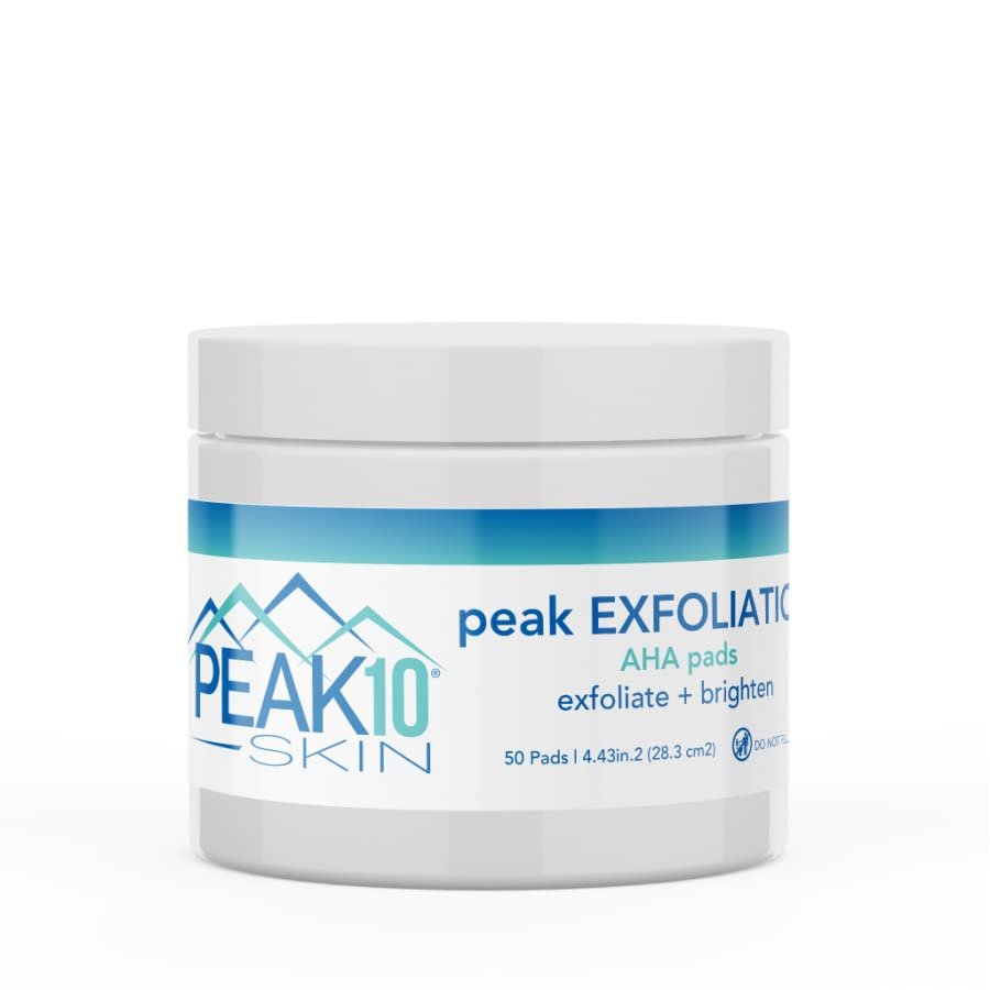 PEAK 10 SKIN - PEAK EXFOLIATION AHA PADS exfoliate + brighten 50pads
