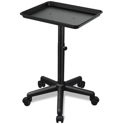 Retain Time Premium Aluminum Salon Tray, Sturdy Five feet Base Adjustable is Used for Salon Tray on Wheels, tattooing, Beauty Spa, Dentist, Etc.(Black)