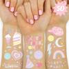xo, Fetti Pastel Rainbow Temporary Tattoos - 50 Iridescent Foil Styles | Preppy Birthday Party Supplies, Smiley Party Favors, Party Vibes Only view 1