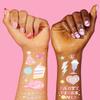 xo, Fetti Pastel Rainbow Temporary Tattoos - 50 Iridescent Foil Styles | Preppy Birthday Party Supplies, Smiley Party Favors, Party Vibes Only view 3