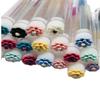 60 Pcs Lash Disposable Mascara Brushes Diamond Eyelash Spoolies Makeup Brush Mascara Wand in Sanitary Tube Lash Supplies  (Flower) view 3