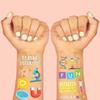 xo, Fetti Science Party Temporary Tattoos - 62 Silver Foil Styles | Future Mad Scientist Birthday Party Supplies, Educational Science Favors, Scientific Arts and Crafts view 3