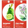 Bergamot Oil for Hair & Sage Oil for Skin Set - Aromatherapy Grade Essential Oils Set - 2x1 fl oz - H'ana view 1