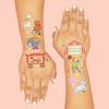 xo, Fetti Circus Party Temporary Tattoos - 42 Gold + Silver Foil Styles | Circus Birthday Party Supplies, Carnival Party Favors, Circus Animals Temp Tats, Clown Arts and Crafts view 4