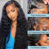 13x6 Deep Wave Lace Front Wigs Human Hair HD Lace frontal Curly Human Hair Wig for Black Women 180% Density Wet and Wavy Glueless Wigs Human hair Pre Plucked with Baby Hair view 2