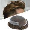 Toupee For Men Hair Piece For Men Swiss Lace Front Mens Toupee Natural Hairline Remy Human Hair Replacement System (8x10''-100% Light to medium Density, 5# Medium Light Brown) view 1