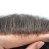 Toupee For Men Hair Piece For Men Swiss Lace Front Mens Toupee Natural Hairline Remy Human Hair Replacement System (8x10''-100% Light to medium Density, 210# Darkest Brown with 10% Synthetic Grey) view 3
