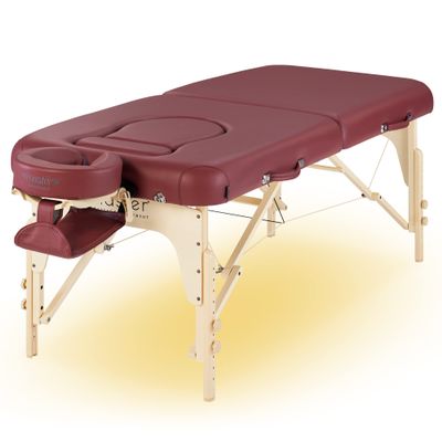 Master Massage 30'' Eva Portable Pregnancy Massage Table for Female Clients and Obese Individuals, Spa Salon Facial Bed for Pregnant Women- Multi Functional with Ambient Light (Burgundy)