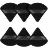 6-Pack Powder Puff Face Soft Triangle Makeup Puff for Loose Powder Mineral Powder Body Powder Velour Cosmetic Foundation Blender Sponge Beauty Makeup Tools(Black) view 1