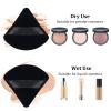 6-Pack Powder Puff Face Soft Triangle Makeup Puff for Loose Powder Mineral Powder Body Powder Velour Cosmetic Foundation Blender Sponge Beauty Makeup Tools(Black) view 2