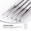 Mobestech Sturdy Nail Art Pen Set 5pcs Stainless Steel Nail Art Accessories Pens view 2