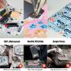 HIONXMGA TSA Approved Toiletry Bag, Set of 3 Clear Travel Toiletry Bag Quart Size Zipper Travel Pouch, Waterproof Makeup Cosmetic Bag for Women Men Kids Toiletries Carry on, Floral World view 4