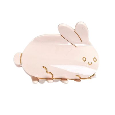 Lovely Bunny Hair Clips,Cellulose Acetate Hair Clips,Small Claw Clips for Girl,Hair Accessories,Pack of 2,S1