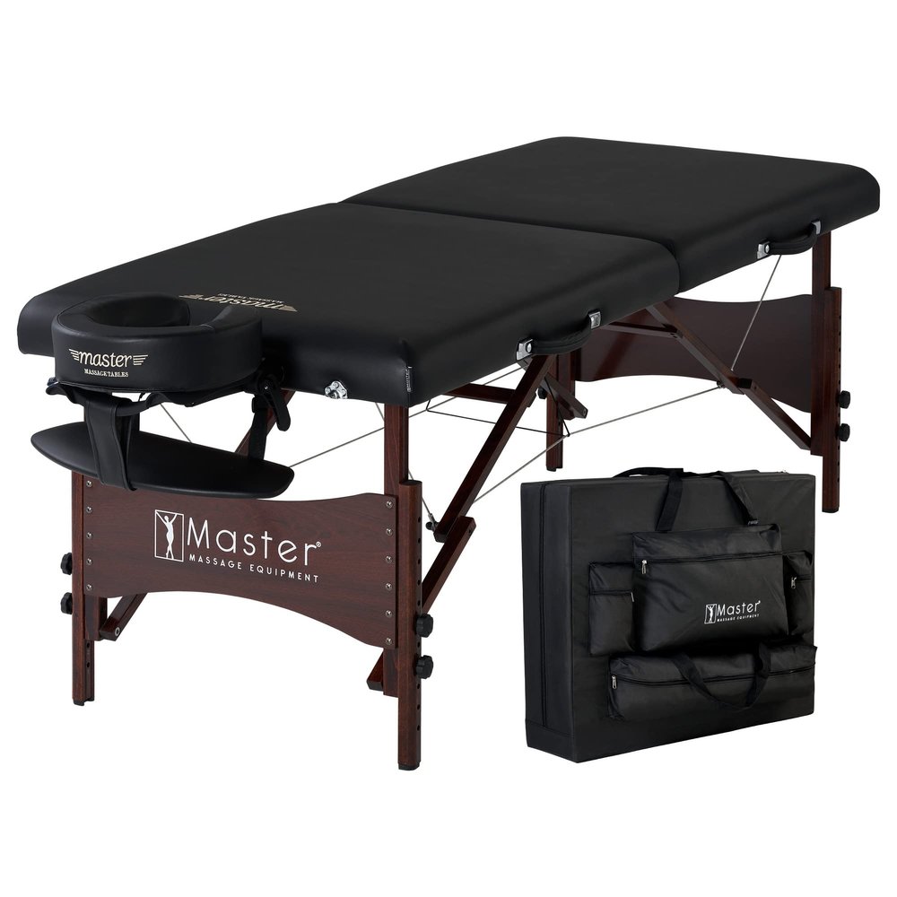 Master Massage Roma 2 30-inch Folding Portable Massage Table Bed with Carrying Case- Tattoo Table, Lash Bed Beauty Bed Spa Salon Treatment Table