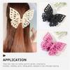 Lurrose 3pcs Purple Butterfly Hair Clips for Women Large Butterfly Hair Clips for Girls view 4