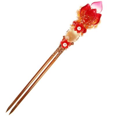 Beaupretty Vintage Chinese Hair Fork Stick for Women Decorative Chignon Pin Bun Holder Retro Hair Styling Tool for Hanfu and Traditional Hairstyles