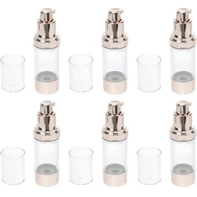 FRCOLOR 6pcs Airless Pump Lotion Bottles Multi-use Cream Containers for Travel Each Practical Design for Lotions Conditioners and Creams and Lightweight