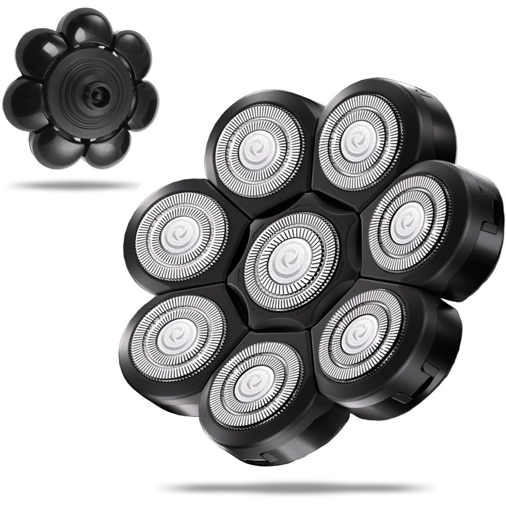 UPTARD Head Shaver Replacement Heads,Head Shaver Replacement Blades, Head Shavers for Bald Men,Head shavers for Men, Stainless Steel Rotary Blades for Electric Head Razor (black8)