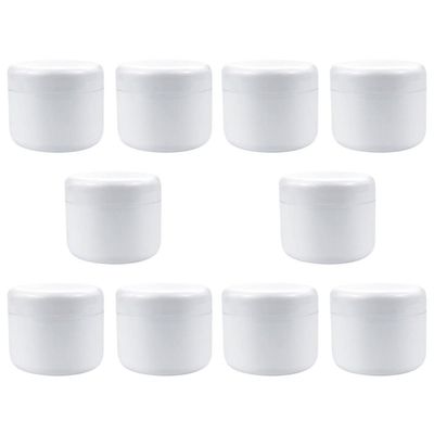 LALAFINA 10pcs Refillable Cream Boxes Portable Cosmetic Containers for Creams Lotions and Ointments for Travel and Daily Use and Space-saving Design