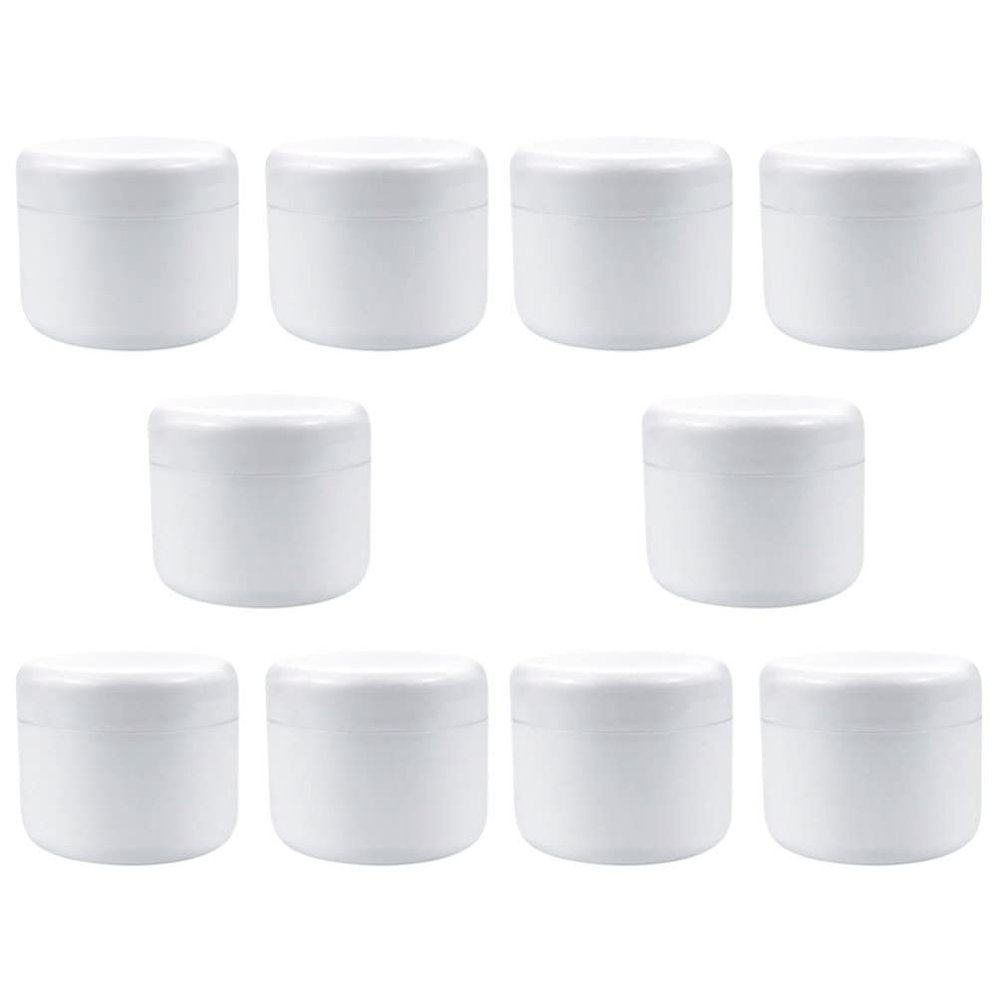 LALAFINA 10pcs Refillable Cream Boxes Portable Cosmetic Containers for Creams Lotions and Ointments for Travel and Daily Use and Space-saving Design